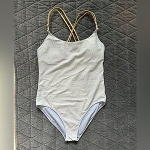 ***Rare*** Aerie Brand One Piece Purple and Gold Swimsuit Size Large